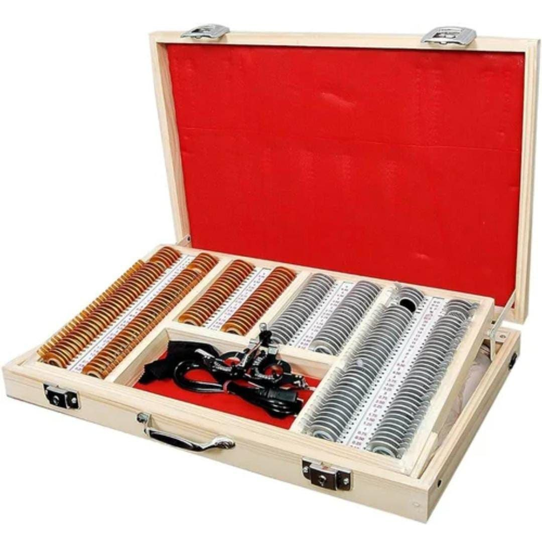 Professional Optometry Trial Lens Set – 266 Pieces with Premium Wooden Carry Case